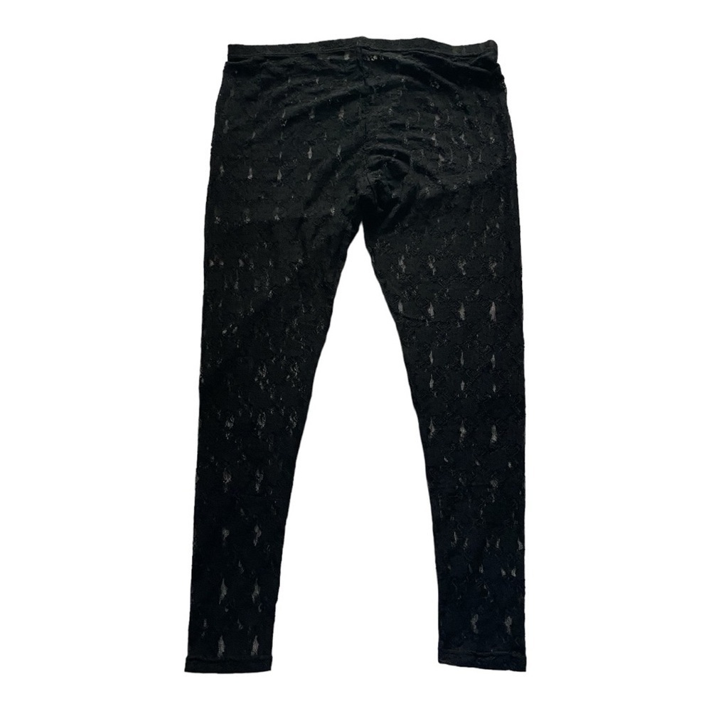 LEGSINGTON-BLACK LACE LEGGINGS-SIZE 2X
